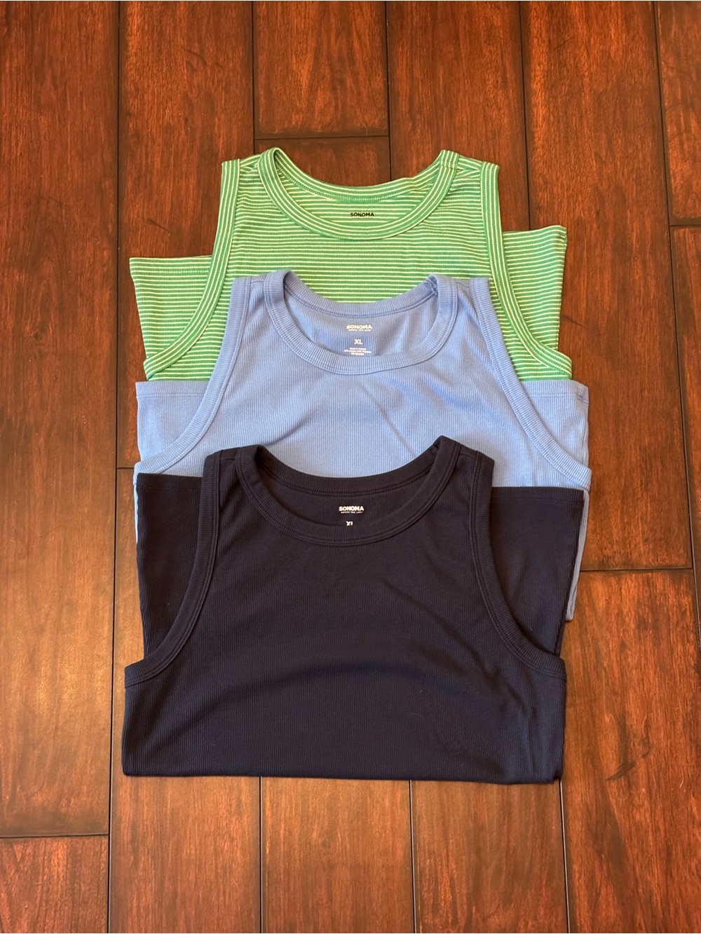 Sonoma Goods for Life XL 3-Piece Ribbed Tank Top Set - Picture 2 of 16